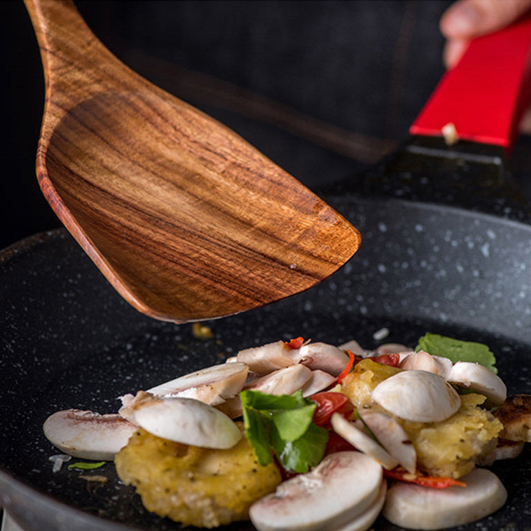 Ustensiles de Cuisine en Bois Exotique