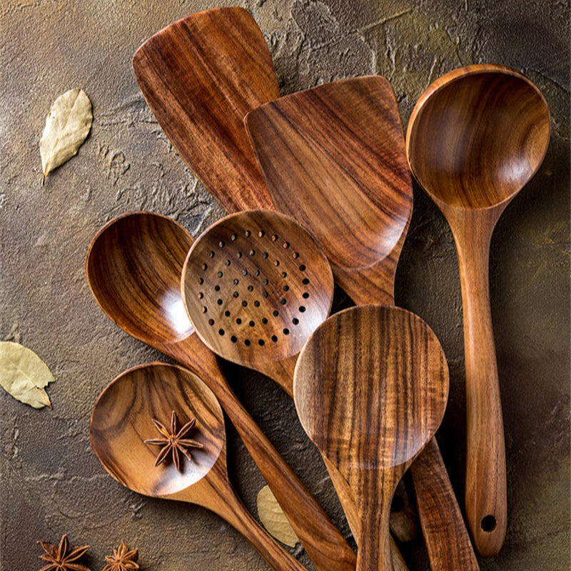 Ustensiles de Cuisine en Bois Exotique