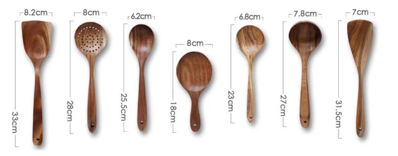 Ustensiles de Cuisine en Teck